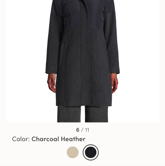 LANDS END WOOL HYBRID COAT - Picture 4 of 4